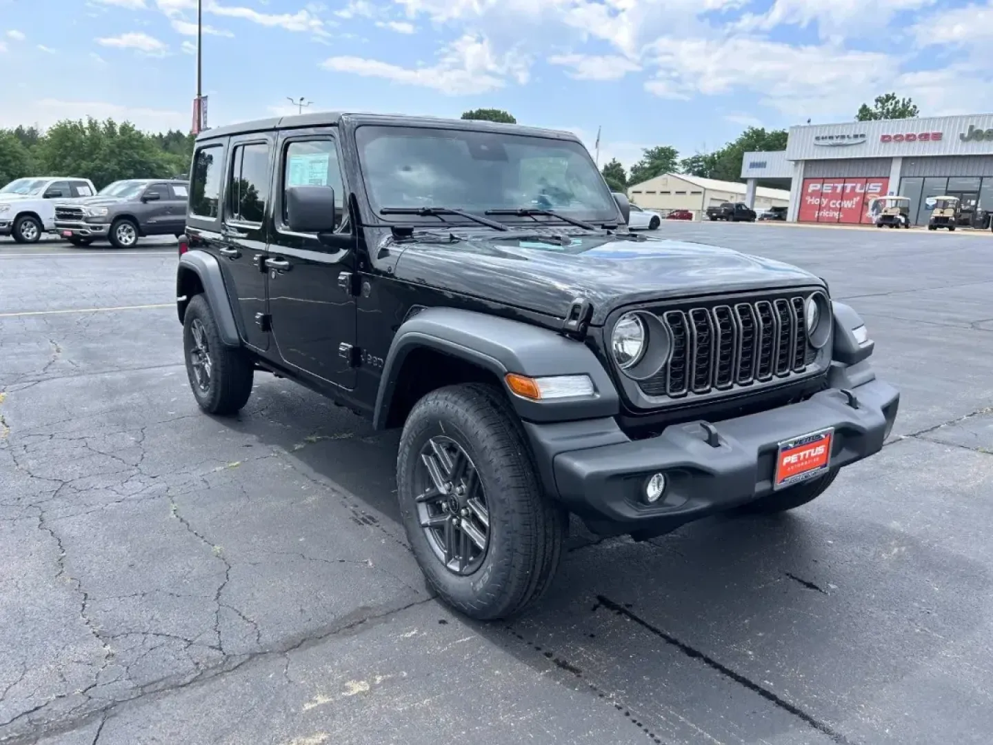 2025 /Black Cloth Jeep Wrangler Sport S (1C4PJXDG8SW) with an 3.6L V6 24V VVT UPG I engine, located at 970 Woodlawn Dr., Farmington, MO, 63640, (573) 431-7800, 37.825642, -90.468674 - Experience the thrill of adventure with the 2025 Jeep Wrangler Sport S, the perfect companion for weekend escapades and off-road journeys. Whether you're navigating the rugged trails of the Ozarks or cruising through the scenic views around Farmington, MO, this SUV is designed to elevate your lifest - Photo#0