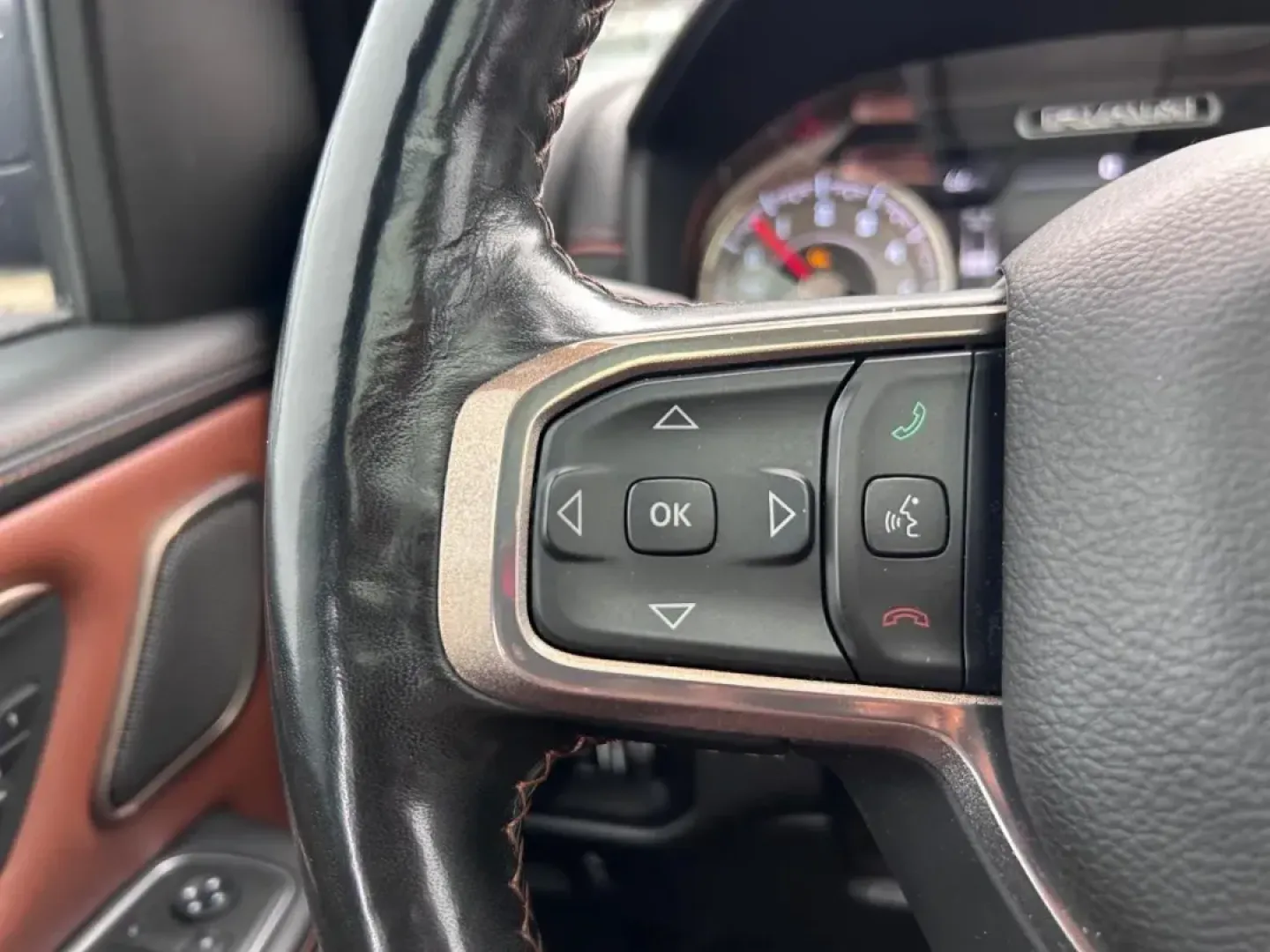 2019 /New Saddle/Black Leather Ram 1500 Laramie Longhorn (1C6SRFKT7KN) with an 5.7L engine, located at 141 Commercial Dr, Fredericktown, MO, 63645, (573) 783-6432, 37.570087, -90.320648 - **Unleash Your Adventurous Spirit with This 2019 Ram 1500 Laramie Longhorn Truck!**<br /> <br /> Are you ready to elevate your daily commutes and weekend adventures? Look no further than this stunning 2019 Ram 1500 Laramie Longhorn, perfect for those who need a reliable vehicle that does it all-whet - Photo#12
