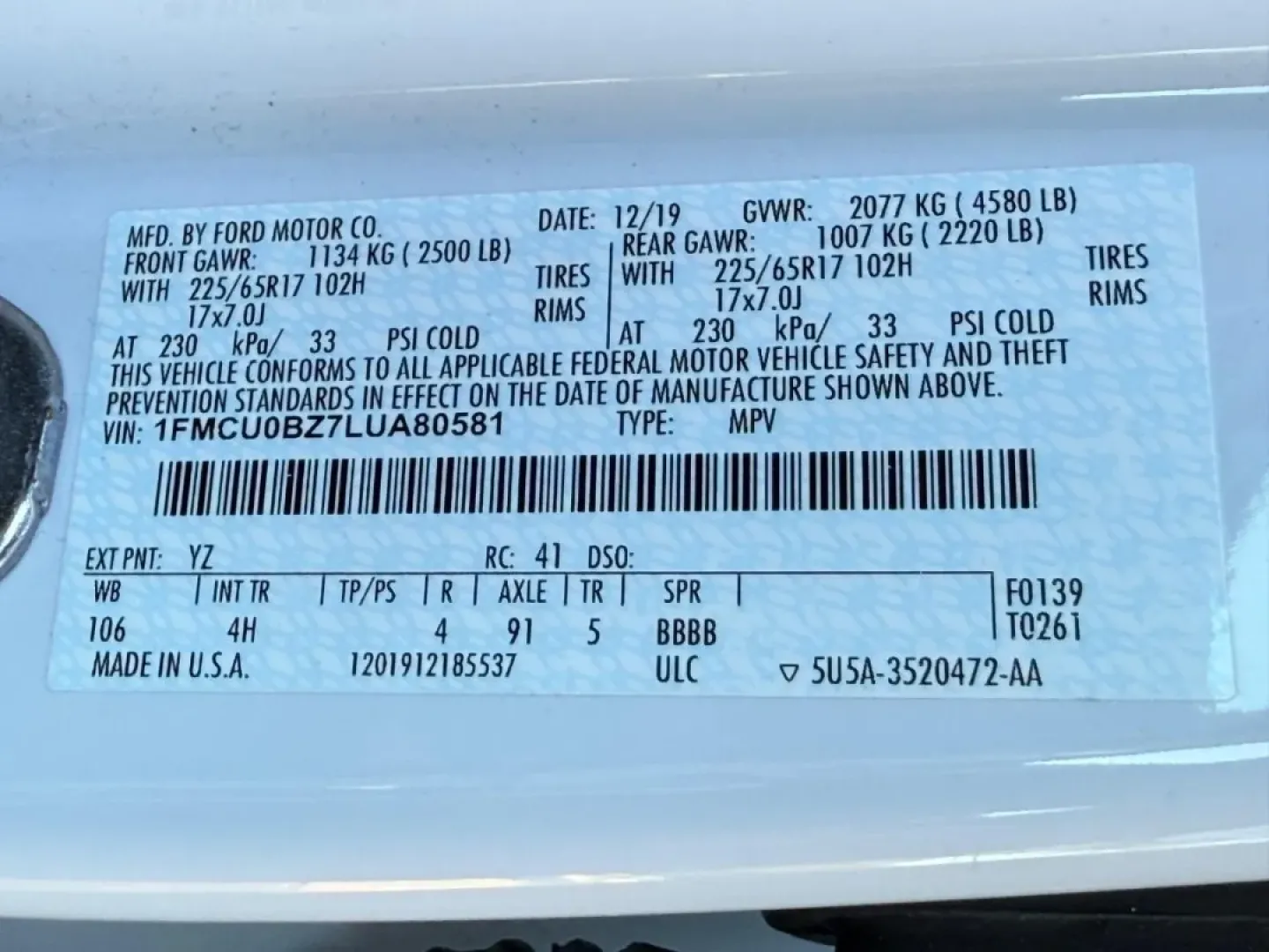 2020 /Dark Earth Gray Cloth Ford Escape SE Sport Hybrid (1FMCU0BZ7LU) with an 2.5L iVCT Atkinson Cycle I-4 Hybrid engine, Automatic transmission, located at 970 Woodlawn Dr., Farmington, MO, 63640, (573) 431-7800, 37.825642, -90.468674 - **Explore the Open Roads with the 2020 Ford Escape SE Sport Hybrid Your Perfect Companion for Commuting and Weekend Adventures!**<br /> <br /> Are you searching for a vehicle that combines style, efficiency, and versatility? Look no further than this stunning 2020 Ford Escape SE Sport Hybrid, now a - Photo#24