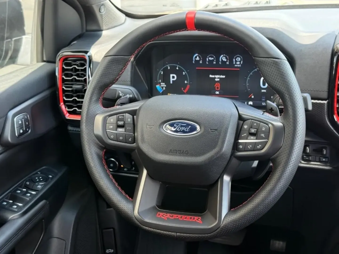 2025 /Ebony Leather Trimmed Ford Ranger Raptor (1FTER4LR7SL) with an 3.0L EcoBoost V6 engine, Automatic transmission, located at 141 Commercial Dr, Fredericktown, MO, 63645, (573) 783-6432, 37.570087, -90.320648 - Looking for the perfect vehicle that can handle your adventurous lifestyle while providing comfort and reliability? Look no further than the 2025 Ford Ranger Raptor available at Pettus Ford Fredericktown. With its rugged design and powerful capabilities, this truck is not just a mode of transportati - Photo#7
