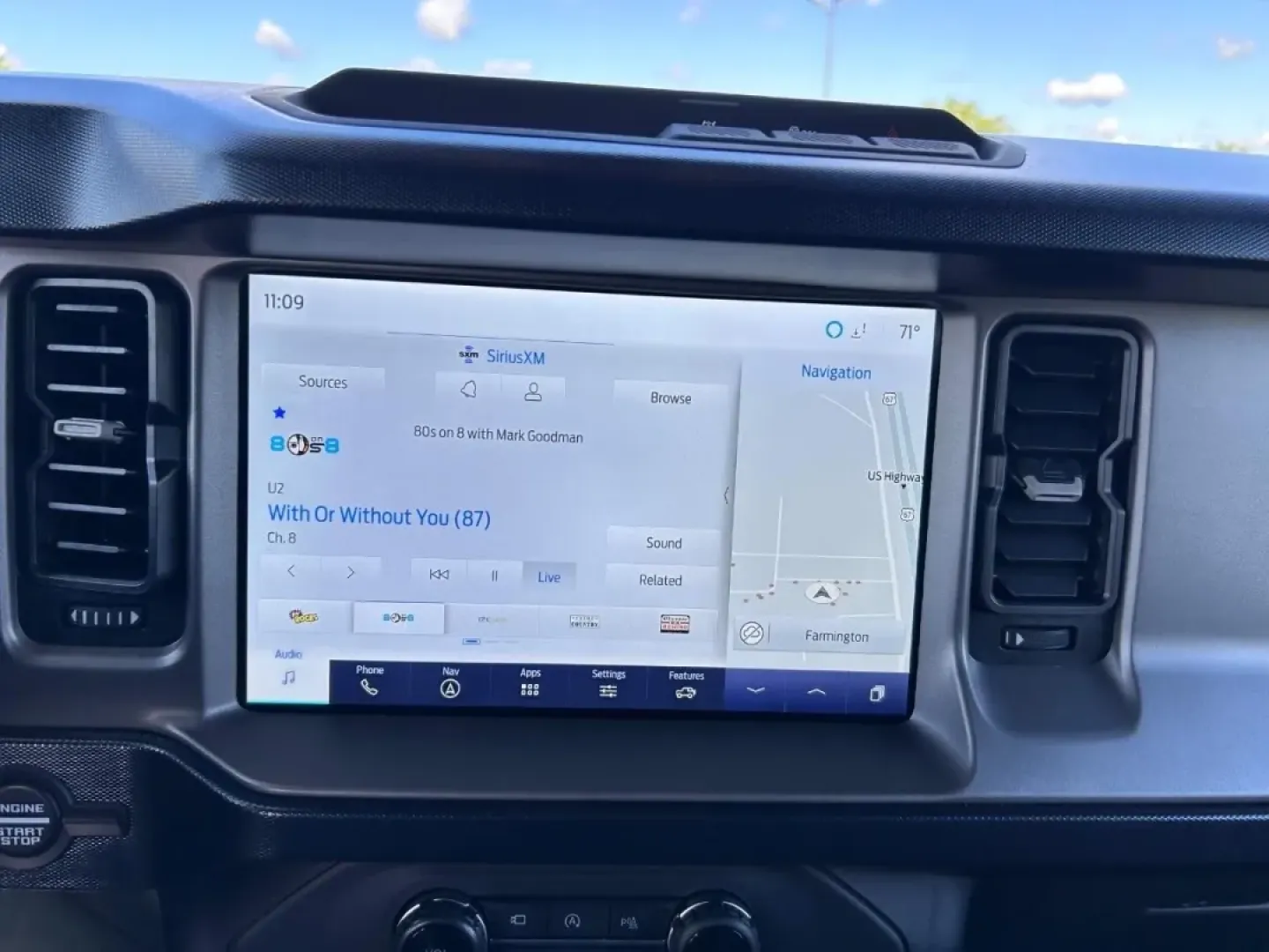 2023 /Dark Gray w/Navy Pier Leather Ford Bronco Outer Banks (1FMEE5BP4PL) with an 2.7L V6 engine, Automatic transmission, located at 970 Woodlawn Dr., Farmington, MO, 63640, (573) 431-7800, 37.825642, -90.468674 - **Adventure Awaits: Explore the 2023 Ford Bronco at Pettus CDJR Farmington!**<br /> <br /> Are you ready to take your outdoor adventures to the next level? The 2023 Ford Bronco is the quintessential SUV that combines rugged capability with modern comfort, making it the perfect companion for weekend - Photo#13
