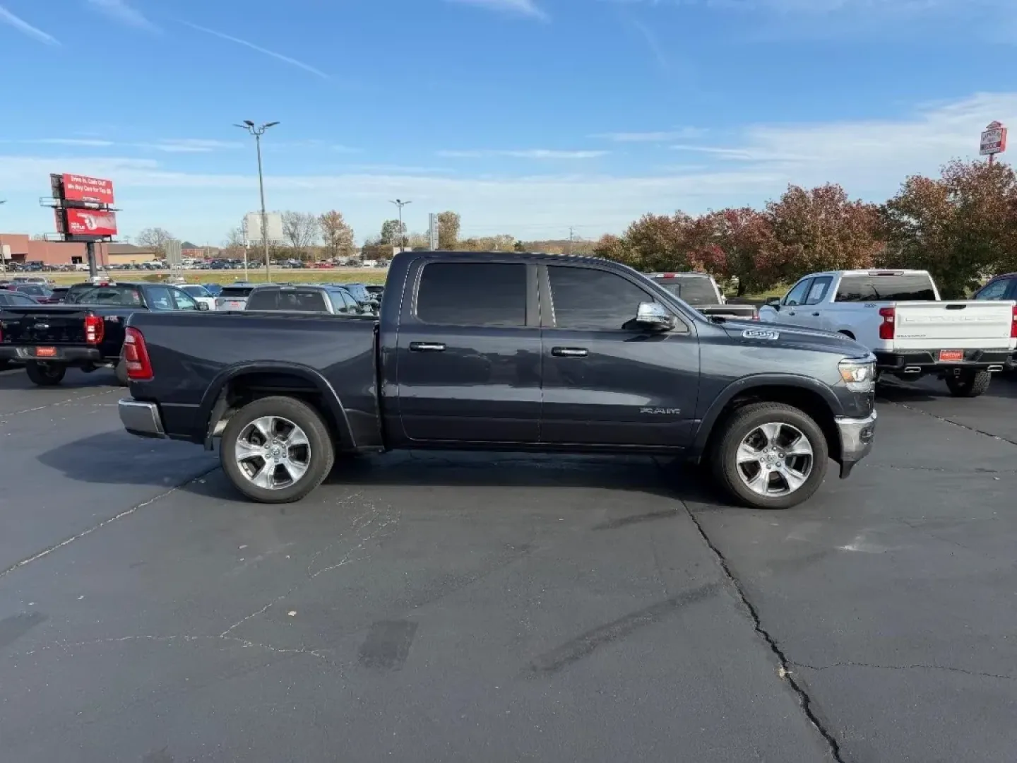 2021 /Black Leather Ram 1500 Laramie (1C6SRFJT0MN) with an 5.7L engine, located at 970 Woodlawn Dr., Farmington, MO, 63640, (573) 431-7800, 37.825642, -90.468674 - **Experience Adventure and Capability with the 2021 Ram 1500 at Pettus CDJR Farmington!**<br /> <br /> Are you ready to elevate your lifestyle with a vehicle that excels both on the road and off the beaten path? Look no further than the 2021 Ram 1500, available now at Pettus CDJR Farmington in Farmi - Photo#1