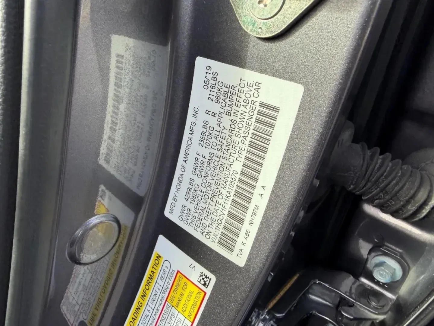 2019 /Black Cloth Honda Accord LX (1HGCV1F11KA) with an 1.5T I-4 DOHC 16-Valve Turbocharged VTEC engine, Automatic transmission, located at 970 Woodlawn Dr., Farmington, MO, 63640, (573) 431-7800, 37.825642, -90.468674 - **Elevate Your Daily Drive with This 2019 Honda Accord Sedan! Perfect for Commuters and Families Alike!**<br /> <br /> Are you searching for a reliable, stylish, and fuel-efficient vehicle that fits perfectly into your busy lifestyle? Look no further-this stunning 2019 Honda Accord Sedan is here to - Photo#21