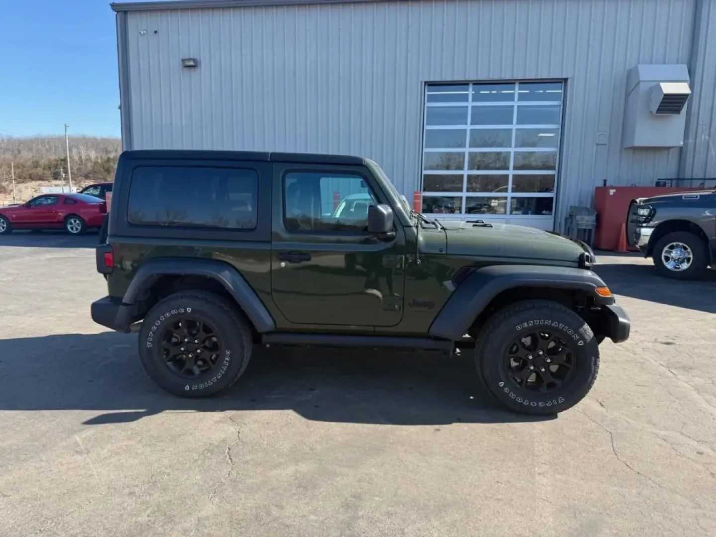 2023 /Black Jeep Wrangler Willys (1C4HJXAG2PW) with an 3.6L V6 DOHC 24V FFV engine, 6M transmission, located at 12836 Highway 21, De Soto, MO, 63020, (636) 337-7777, 38.151867, -90.575615 - Adventure doesn't have to wait for vacation-if your weekends revolve around trailheads, river days, and spontaneous road trips, this **2023 Jeep Wrangler** is built to keep up with your lifestyle while still being easy to live with Monday through Friday. With its iconic stance, go-anywhere attitude, - Photo#1