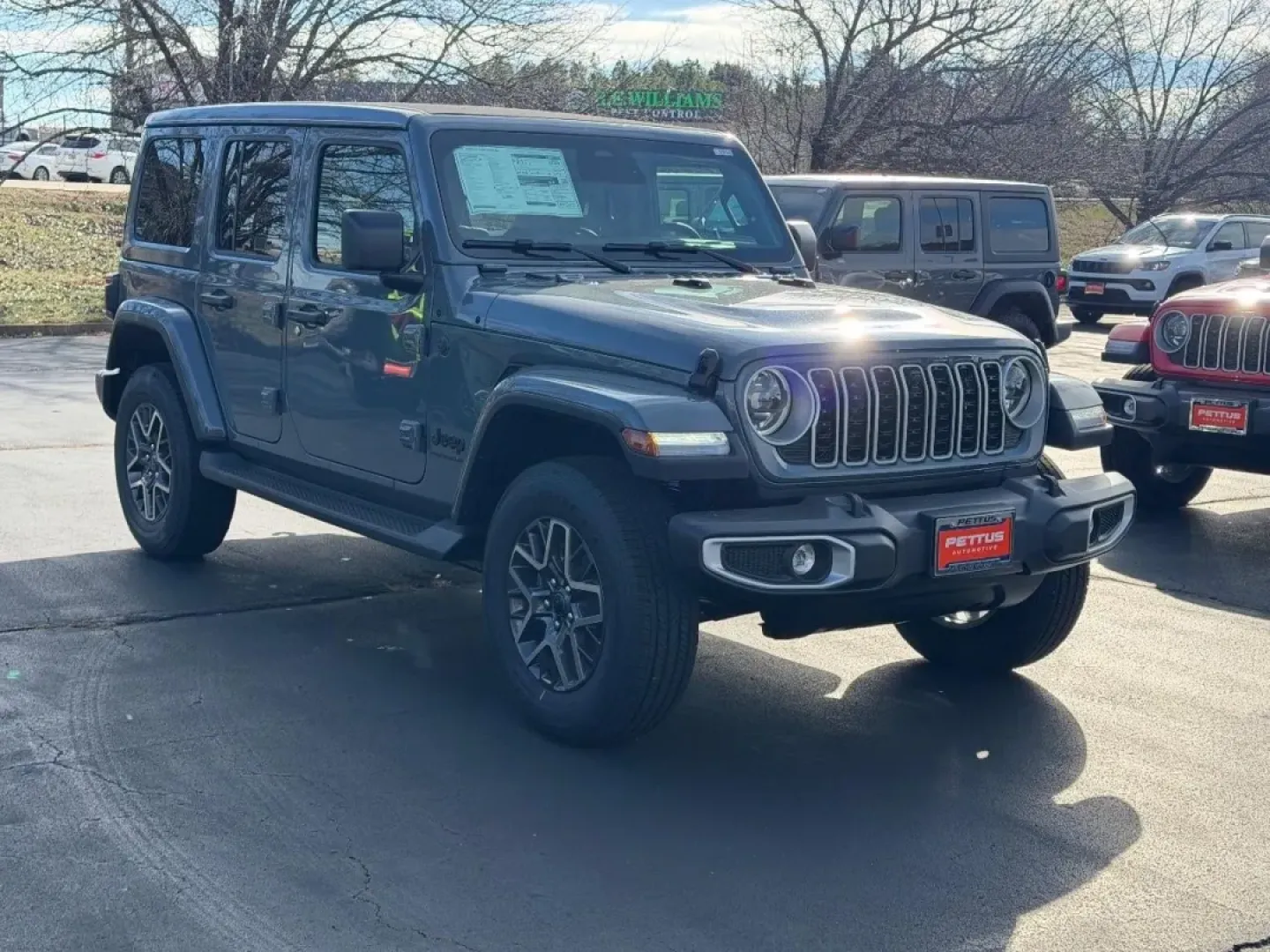 2026 /Black Leather Jeep Wrangler Sahara (1C4PJXENXTW) with an 2.0L engine, 6M transmission, located at 970 Woodlawn Dr., Farmington, MO, 63640, (573) 431-7800, 37.825642, -90.468674 - ### Adventure Awaits with the 2026 Jeep Wrangler Sahara at Pettus CDJR Farmington!<br /> <br /> If you're seeking a vehicle that embodies both rugged durability and modern comfort, look no further than the 2026 Jeep Wrangler Sahara, available exclusively at Pettus CDJR Farmington. This SUV is design - Photo#0