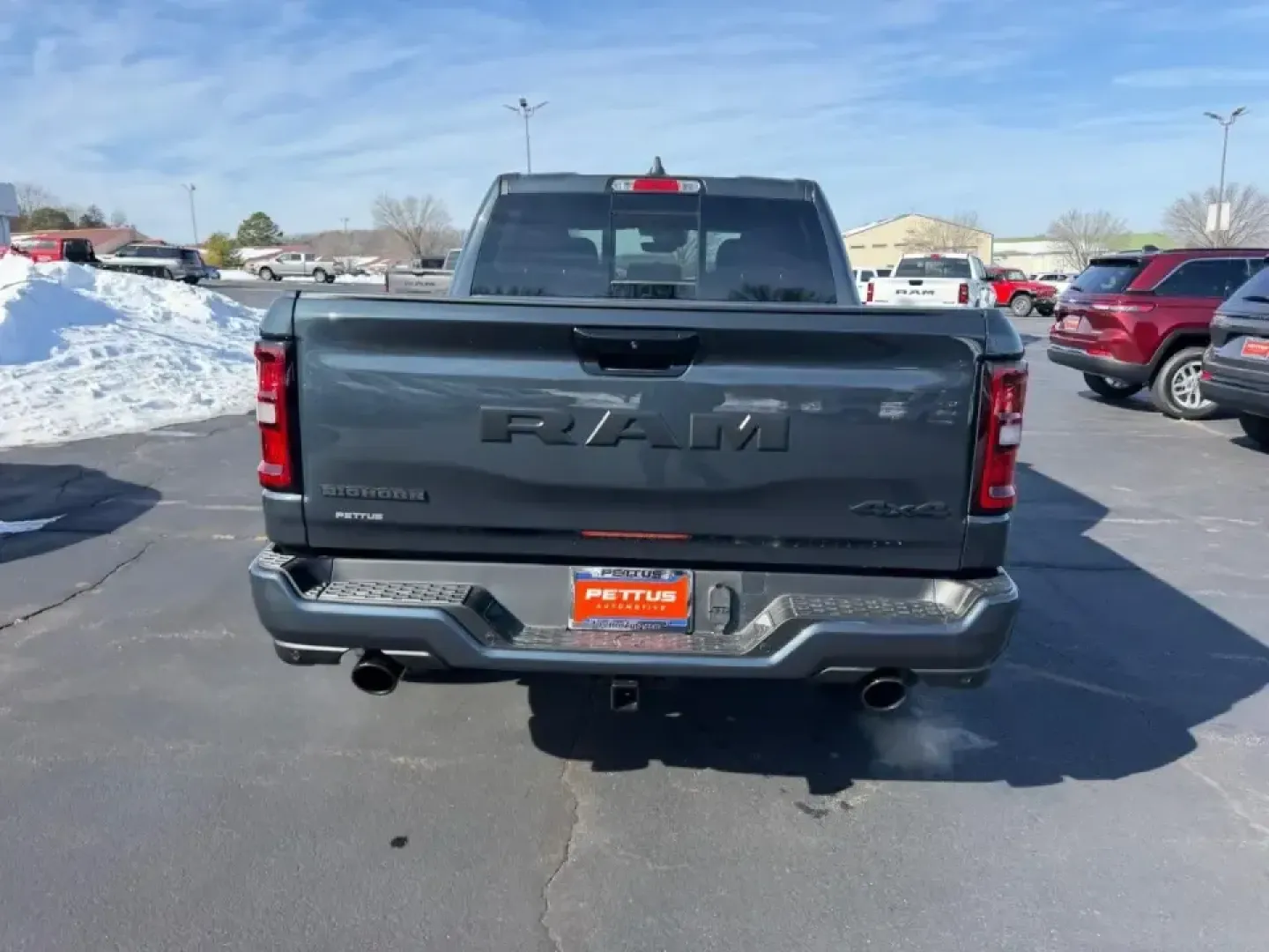 2026 /Diesel Gray/Black Cloth Ram 1500 Big Horn/Lone Star (1C6SRFFT6TN) with an 5.7L engine, 8A transmission, located at 970 Woodlawn Dr., Farmington, MO, 63640, (573) 431-7800, 37.825642, -90.468674 - Are you ready to elevate your outdoor adventures and weekend getaways? Look no further than the 2026 Ram 1500 Big Horn, an ideal choice for those craving a perfect blend of power, comfort, and versatility. This rugged truck is designed for drivers who lead an active lifestyle, whether you're hauling - Photo#3