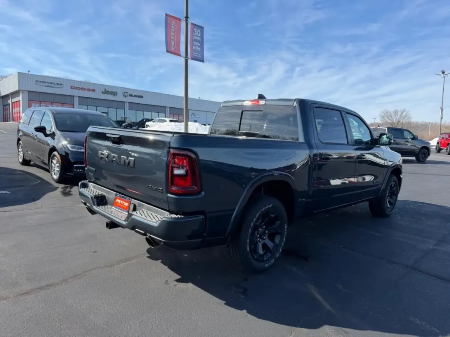 2026 /Diesel Gray/Black Cloth Ram 1500 Big Horn/Lone Star (1C6SRFFT6TN) with an 5.7L engine, 8A transmission, located at 970 Woodlawn Dr., Farmington, MO, 63640, (573) 431-7800, 37.825642, -90.468674 - Are you ready to elevate your outdoor adventures and weekend getaways? Look no further than the 2026 Ram 1500 Big Horn, an ideal choice for those craving a perfect blend of power, comfort, and versatility. This rugged truck is designed for drivers who lead an active lifestyle, whether you're hauling - Photo#2