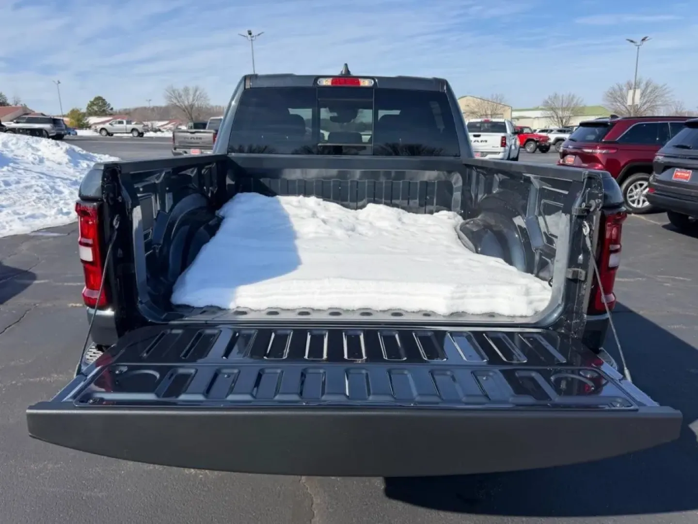 2026 /Diesel Gray/Black Cloth Ram 1500 Big Horn/Lone Star (1C6SRFFT6TN) with an 5.7L engine, 8A transmission, located at 970 Woodlawn Dr., Farmington, MO, 63640, (573) 431-7800, 37.825642, -90.468674 - Are you ready to elevate your outdoor adventures and weekend getaways? Look no further than the 2026 Ram 1500 Big Horn, an ideal choice for those craving a perfect blend of power, comfort, and versatility. This rugged truck is designed for drivers who lead an active lifestyle, whether you're hauling - Photo#4