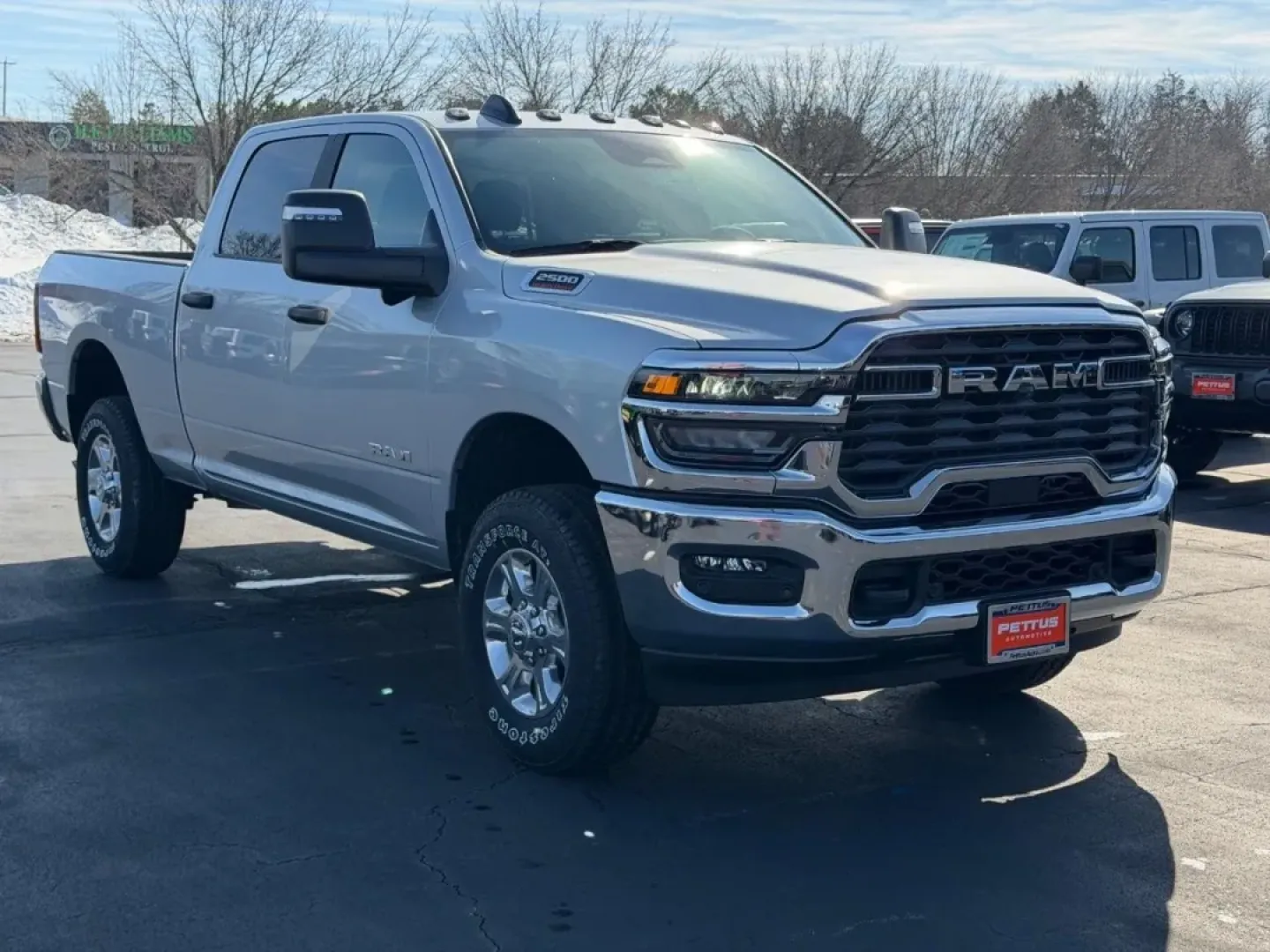 2026 /Diesel Gray/Black Cloth Ram 2500 Big Horn (3C6UR5DJ8TG) with an 6.4L V8 HEMI HD engine, 6A transmission, located at 970 Woodlawn Dr., Farmington, MO, 63640, (573) 431-7800, 37.825642, -90.468674 - Experience the perfect blend of power, rugged style, and versatility with the 2026 Ram 2500 Big Horn, now available at Pettus CDJR Farmington. This truck is designed for those who thrive on adventure and need a reliable vehicle for both everyday tasks and weekend excursions. Whether you're hauling e - Photo#0
