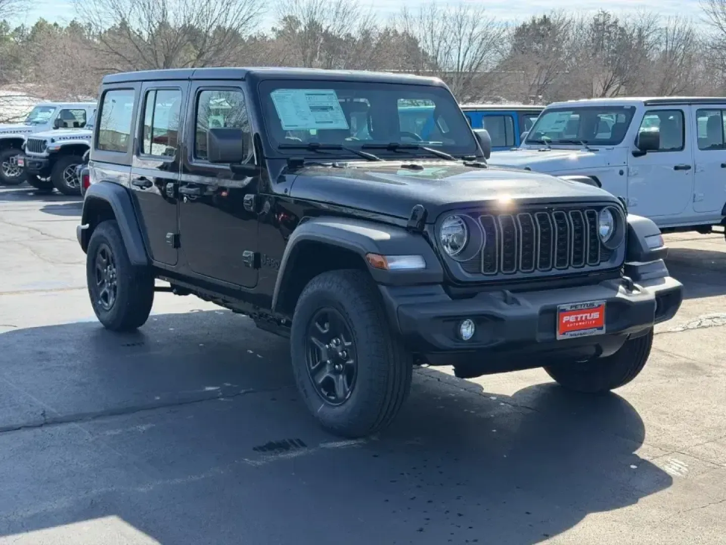 2026 /Black Cloth Jeep Wrangler Sport (1C4PJXDN4TW) with an 2.0L engine, 6M transmission, located at 970 Woodlawn Dr., Farmington, MO, 63640, (573) 431-7800, 37.825642, -90.468674 - Embark on your next adventure with the 2026 Jeep Wrangler, a vehicle that perfectly blends rugged capability with everyday practicality. Whether you're navigating the bustling streets of Farmington or conquering the trails of nearby Washington State Park, this SUV is designed for those who crave exp - Photo#0