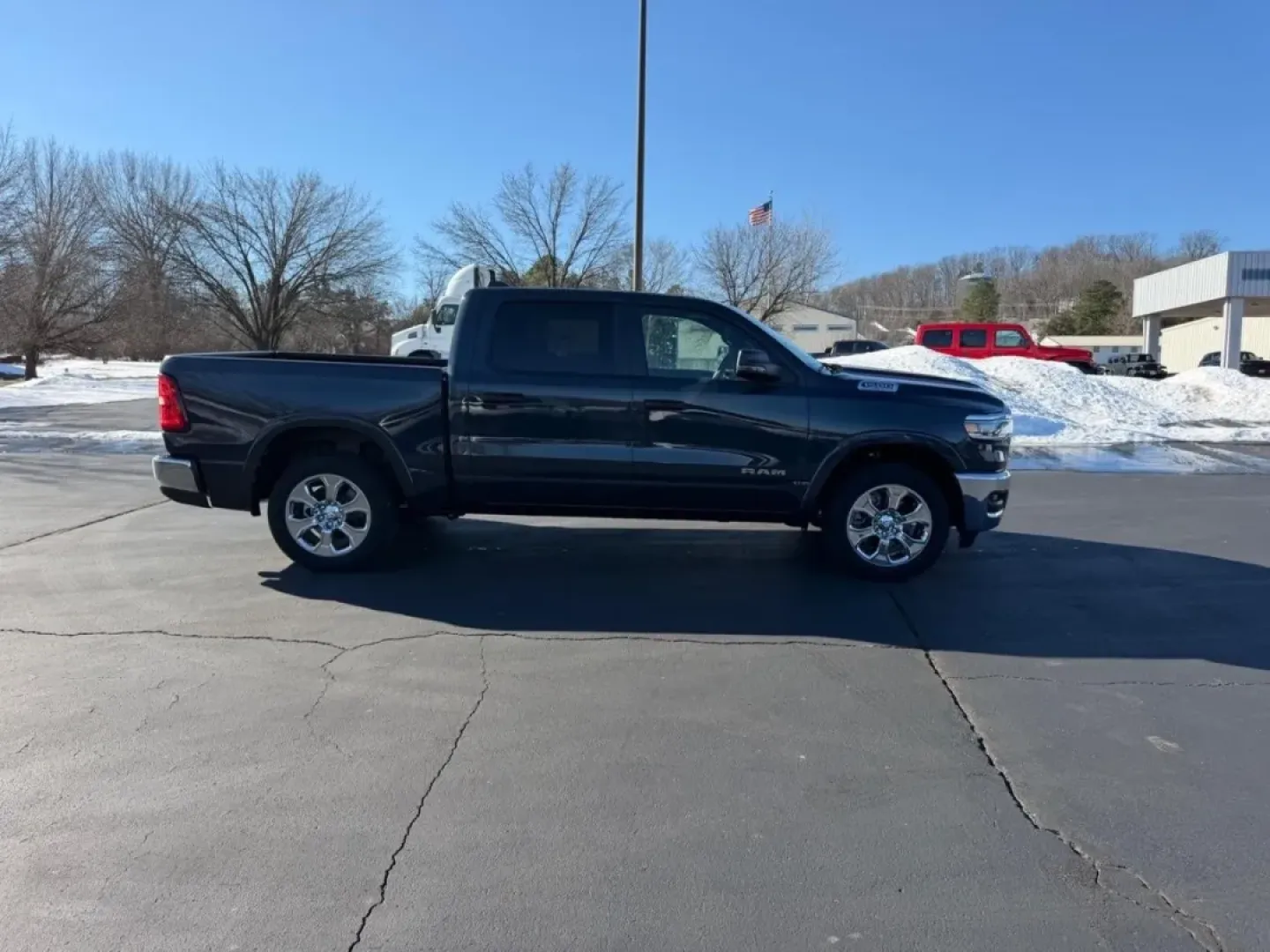 2026 /Diesel Gray/Black Cloth Ram 1500 Big Horn/Lone Star (1C6SRFFPXTN) with an 3.0L Straight 6 engine, 8A transmission, located at 970 Woodlawn Dr., Farmington, MO, 63640, (573) 431-7800, 37.825642, -90.468674 - If you're searching for a powerful and versatile truck that can handle everything from weekend adventures to daily commutes, look no further than this stunning 2026 Ram 1500 Big Horn/Lone Star, available now at Pettus CDJR Farmington. Perfectly positioned for those in need of a reliable workhorse, t - Photo#1