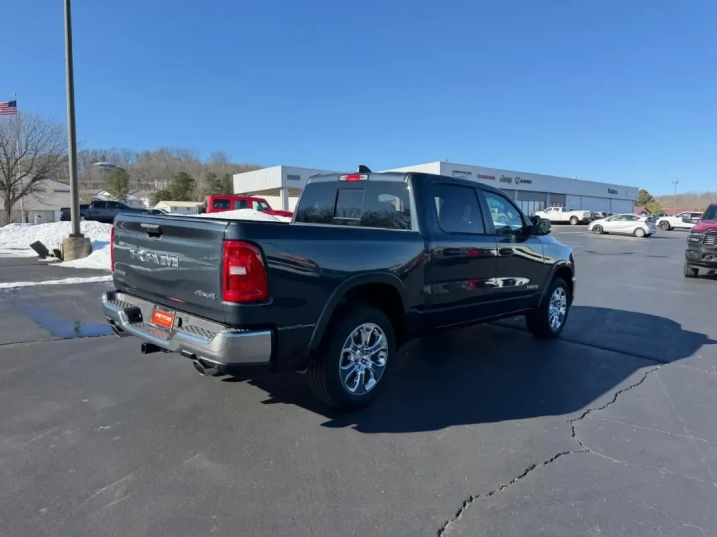 2026 /Diesel Gray/Black Cloth Ram 1500 Big Horn/Lone Star (1C6SRFFPXTN) with an 3.0L Straight 6 engine, 8A transmission, located at 970 Woodlawn Dr., Farmington, MO, 63640, (573) 431-7800, 37.825642, -90.468674 - If you're searching for a powerful and versatile truck that can handle everything from weekend adventures to daily commutes, look no further than this stunning 2026 Ram 1500 Big Horn/Lone Star, available now at Pettus CDJR Farmington. Perfectly positioned for those in need of a reliable workhorse, t - Photo#2