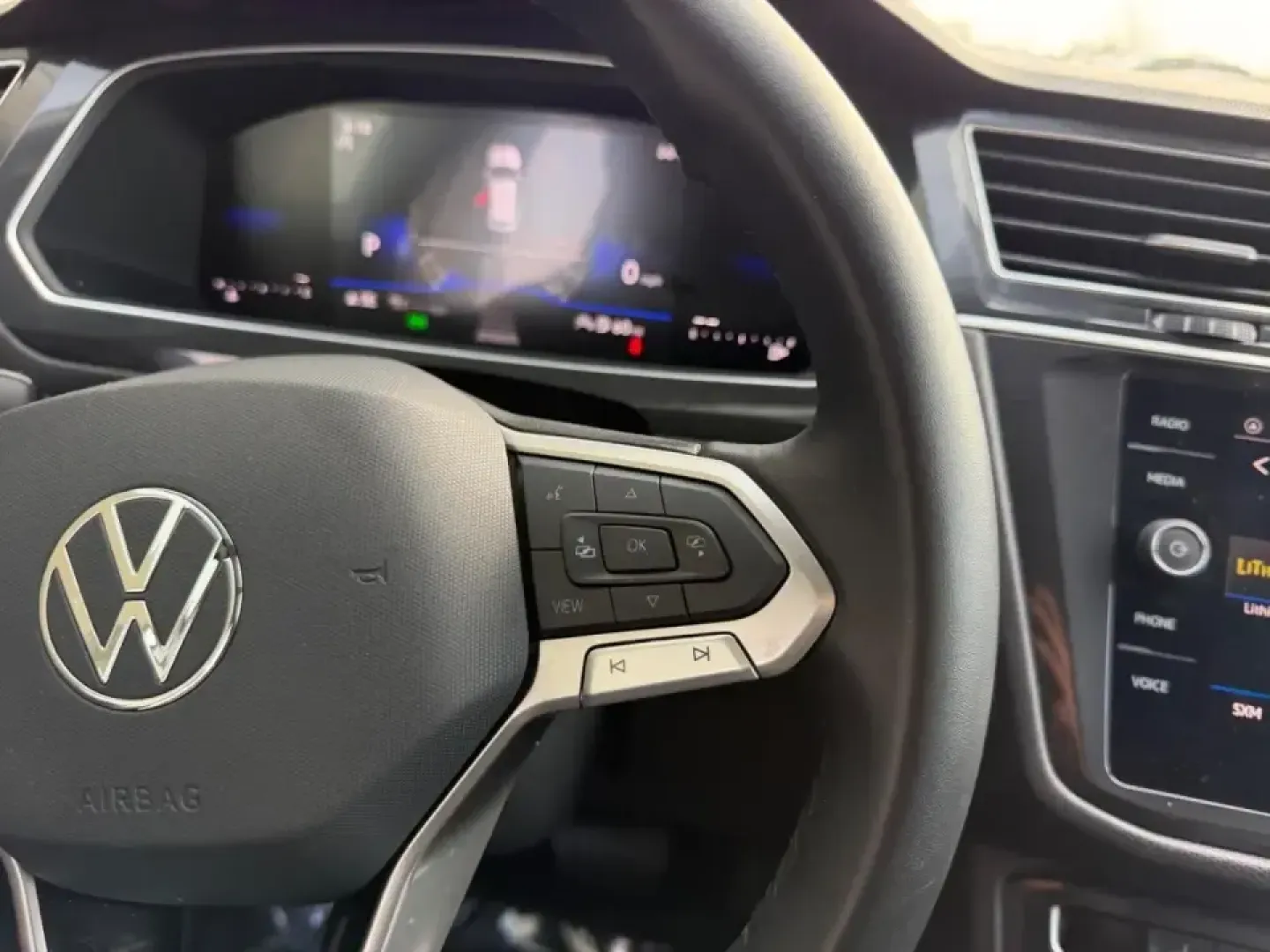 2024 /Titan Black w/Orange Leather Volkswagen Tiguan 2.0T Wolfsburg Edition (3VV6B7AX6RM) with an 2.0L TSI DOHC 16-Valve Turbocharged 4-Cyl engine, Automatic transmission, located at 141 Commercial Dr, Fredericktown, MO, 63645, (573) 783-6432, 37.570087, -90.320648 - Need one SUV that can handle the weekday school-and-work shuffle and still feel ready for a weekend escape down Highway 67? This **2024 Volkswagen Tiguan Wolfsburg Edition** is built for real life in Southeast Missouri-comfortable for long commutes, easy to park around town, and roomy enough for roa - Photo#14