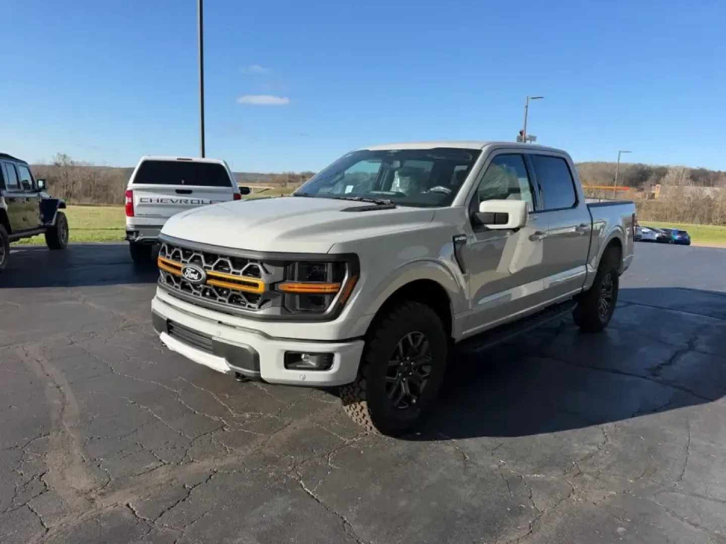 2026 /Black Leather Ford F-150 Tremor (1FTFW4L50TF) with an 5.0L engine, Automatic transmission, located at 141 Commercial Dr, Fredericktown, MO, 63645, (573) 783-6432, 37.570087, -90.320648 - Ready for weekend trail runs in the St. Francois Mountains, a confident tow rig for lake days, and a comfortable daily driver for the commute down US-67? This 2026 Ford F-150 Tremor is built for Missouri life-where work, family, and adventure all share the same calendar. With just 17 miles on the od - Photo#6