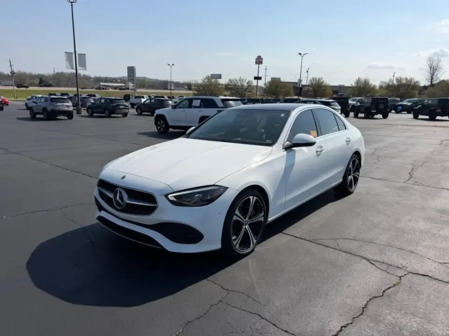 2025 /AMG Neva Grey Leather Mercedes-Benz C-Class C 300 4MATIC (W1KAF4HB4SR) with an 2.0L Turbo I4 engine, Automatic transmission, located at 970 Woodlawn Dr., Farmington, MO, 63640, (573) 431-7800, 37.825642, -90.468674 - Make every day feel like an upgrade-whether you're gliding to work on US-67, meeting friends near Downtown Farmington, or planning a comfortable weekend escape toward St. Joe State Park. This 2025 Mercedes-Benz C-Class C 300 4MATIC sedan blends luxury, confidence, and real-world practicality, making - Photo#7