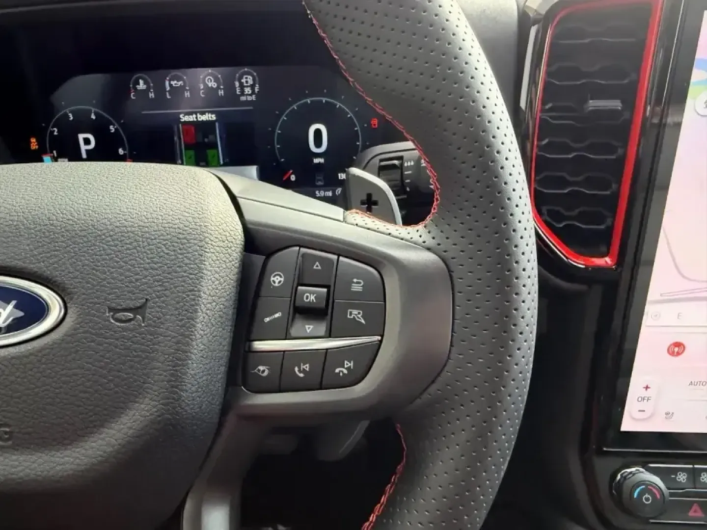 2026 /Ebony Leather Ford Ranger Raptor (1FTER4LR8TL) with an 3.0L EcoBoost V6 engine, Automatic transmission, located at 141 Commercial Dr, Fredericktown, MO, 63645, (573) 783-6432, 37.570087, -90.320648 - Weekend lake runs to Clearwater, hauling gear out toward Mark Twain National Forest, or tackling muddy backroads after a storm-if your lifestyle demands a midsize truck that feels ready for anything, this 2026 Ford Ranger Raptor is built to deliver. With just 5 miles on the odometer, it's an almost- - Photo#12