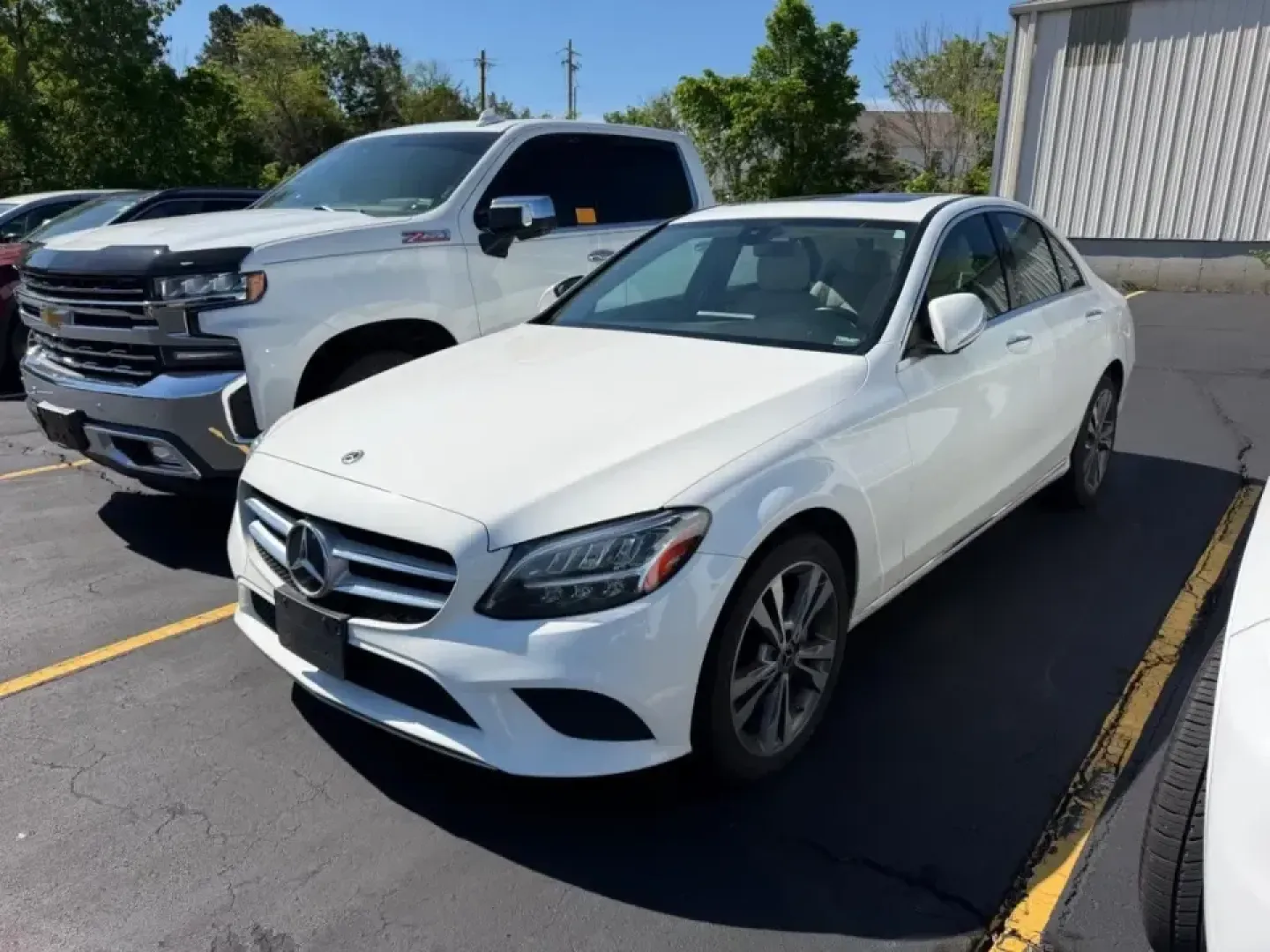 2021 /Silk Beige Leather Mercedes-Benz C-Class C 300 4MATIC (W1KWF8EB6MR) with an 2.0L Turbo I4 engine, Automatic transmission, located at 970 Woodlawn Dr., Farmington, MO, 63640, (573) 431-7800, 37.825642, -90.468674 - Picture your next week: a smooth, quiet commute down US-67, a polished arrival for dinner near Downtown Farmington, and a comfortable weekend run out toward St. Joe State Park-without giving up confident all-weather traction. This 2021 Mercedes-Benz C-Class C 300 4MATIC sedan is built for drivers wh - Photo#0
