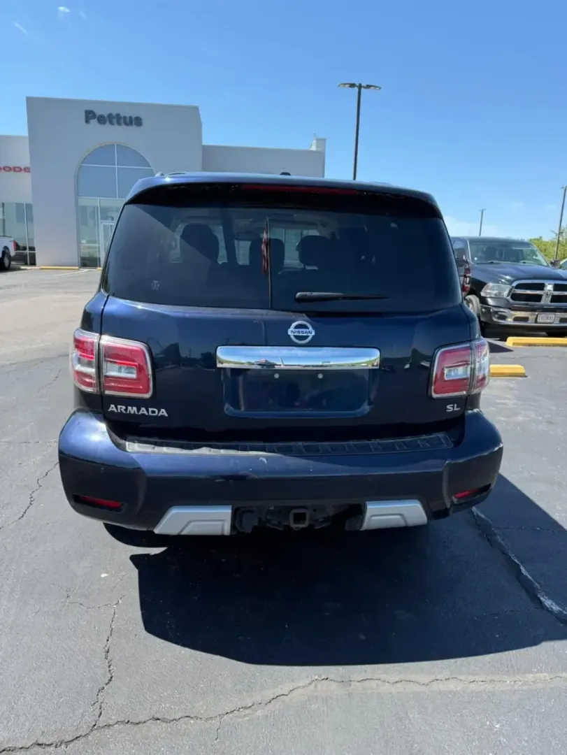 2018 /Almond Nissan Armada SL (JN8AY2NC5J9) with an 5.6L V8 DOHC 32V engine, Automatic transmission, located at 12830 Highway 21, De Soto, MO, 63020, (636) 337-7777, 38.153099, -90.573624 - Load up the family, hitch up the trailer, and point the nose toward a weekend at Washington State Park or a long day on the road to St. Louis-this full-size SUV is built for real life. If you need confident space, V8 power, and four-season capability for Missouri highways, the **2018 Nissan Armada S - Photo#3