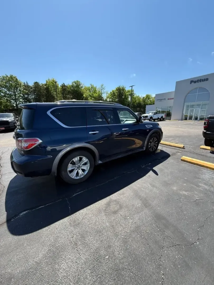 2018 /Almond Nissan Armada SL (JN8AY2NC5J9) with an 5.6L V8 DOHC 32V engine, Automatic transmission, located at 12830 Highway 21, De Soto, MO, 63020, (636) 337-7777, 38.153099, -90.573624 - Load up the family, hitch up the trailer, and point the nose toward a weekend at Washington State Park or a long day on the road to St. Louis-this full-size SUV is built for real life. If you need confident space, V8 power, and four-season capability for Missouri highways, the **2018 Nissan Armada S - Photo#4