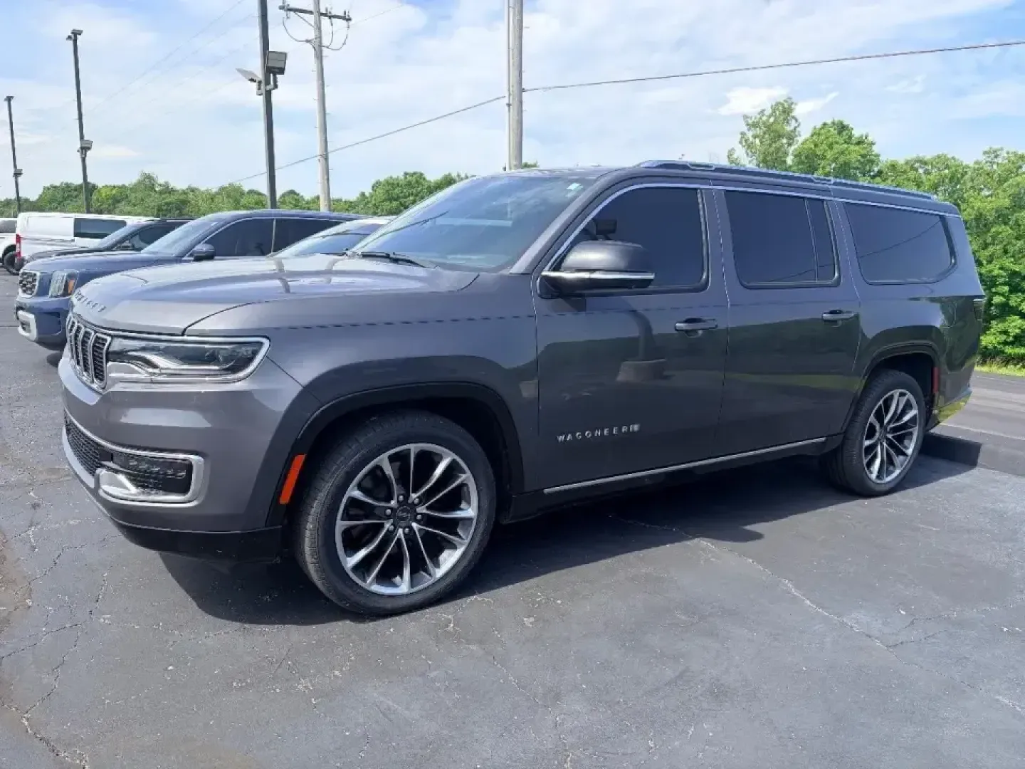 2023 /Black Jeep Wagoneer L Series III (1C4SJSDP4PS) with an 3.0L V6 DOHC 16V engine, Automatic transmission, located at 12830 Highway 21, De Soto, MO, 63020, (636) 337-7777, 38.153099, -90.573624 - If your weekends bounce between kid carpools, Costco runs, and long highway escapes to the lake-or you simply want a full-size SUV that feels ready for anything-this **2023 Jeep Wagoneer L Series III** is built for the lifestyle. With its extended length, confident **Four Wheel Drive**, and a smooth - Photo#1